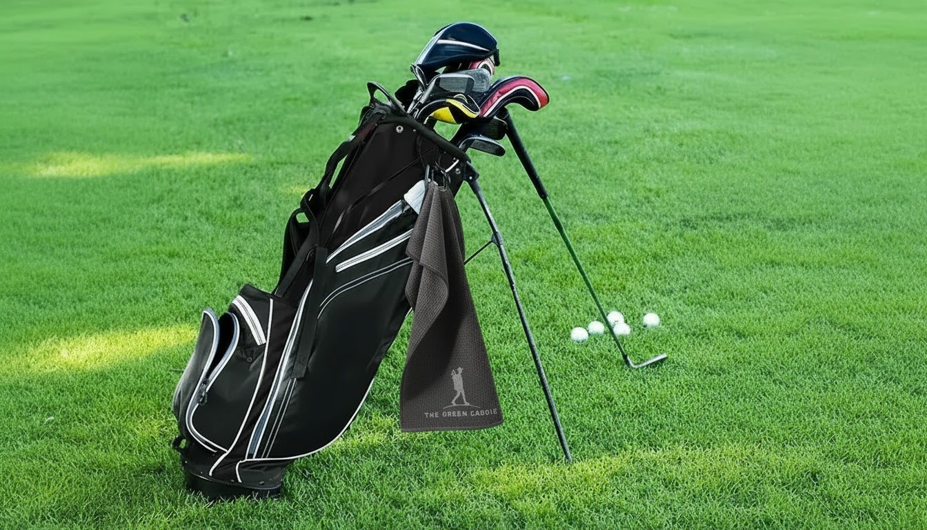 White and Grey Golf Towel